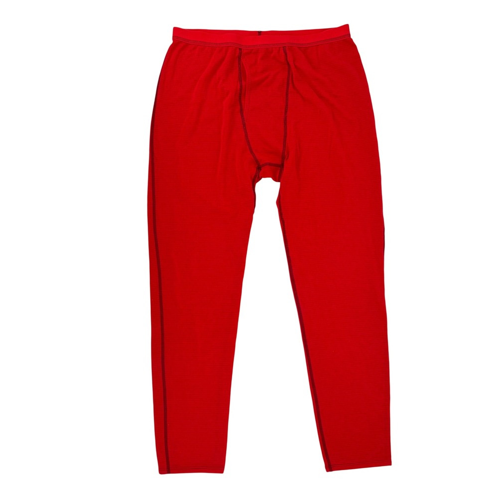 L.L. Bean Base Layer Pants Red Waffle Knit Thermal Leggings Gorpcore XL REG